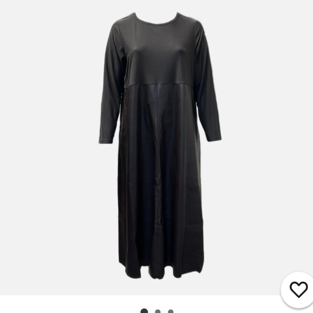 Faux leather dress